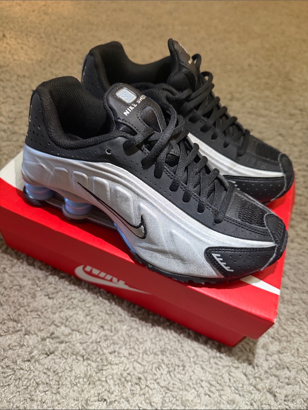 Nike Black And Silver Shox Men’s Sneakers